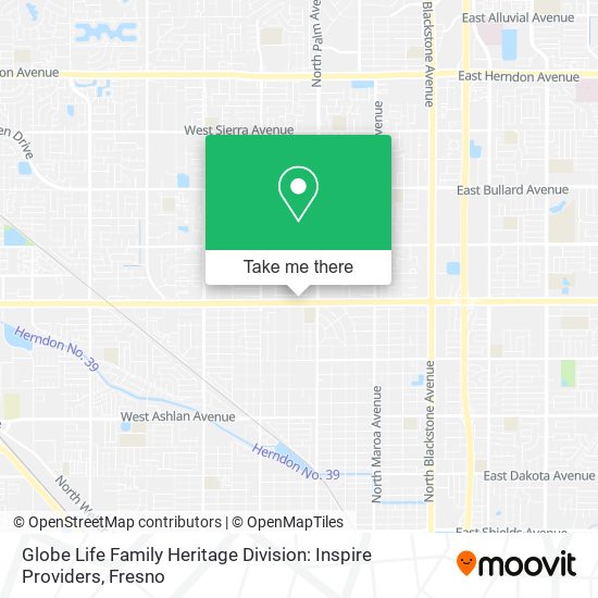 Mapa de Globe Life Family Heritage Division: Inspire Providers