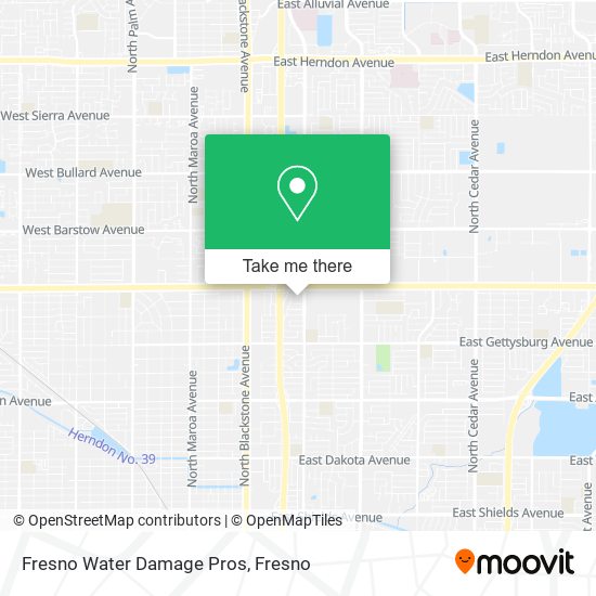 Fresno Water Damage Pros map