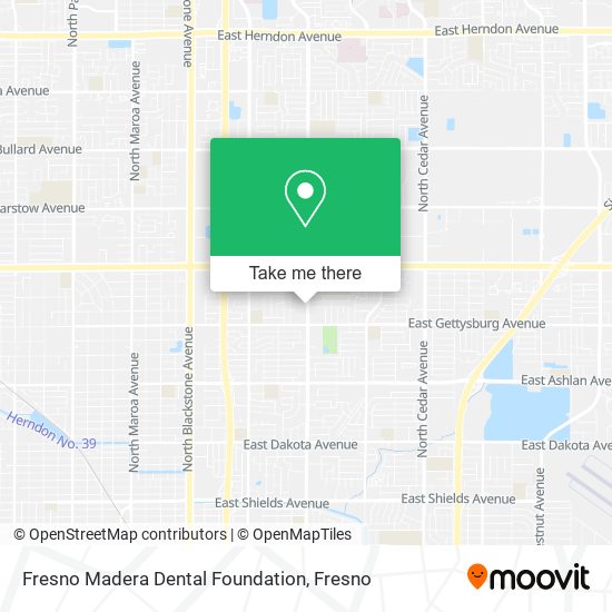 Mapa de Fresno Madera Dental Foundation