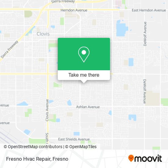 Mapa de Fresno Hvac Repair