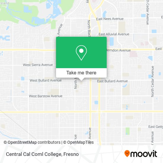 Central Cal Coml College map