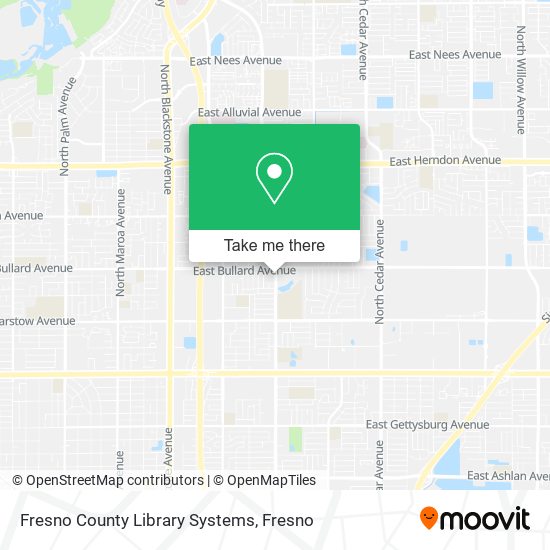 Fresno County Library Systems map