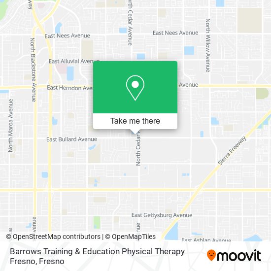 Barrows Training & Education Physical Therapy Fresno map