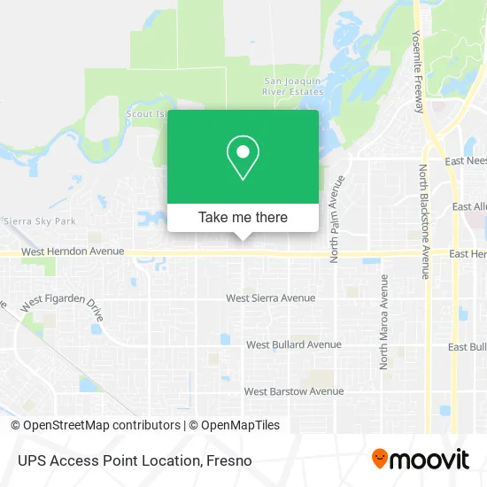 UPS Access Point Location map