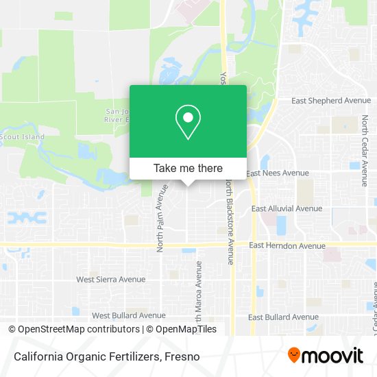 California Organic Fertilizers map
