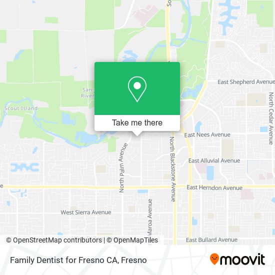 Family Dentist for Fresno CA map