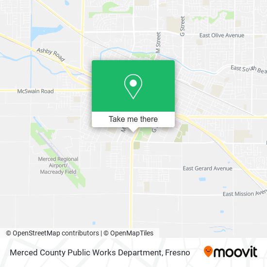 Merced County Public Works Department map