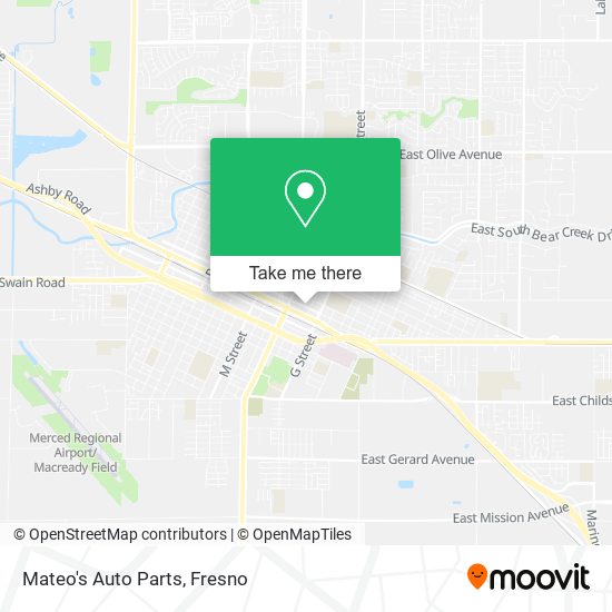 Mateo's Auto Parts map