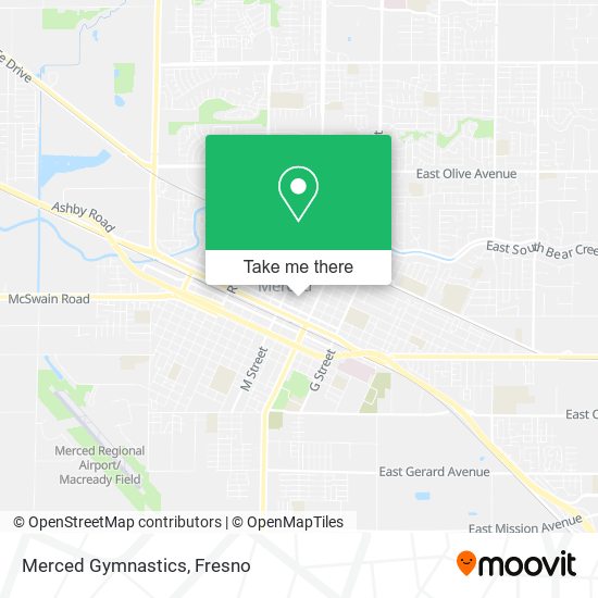 Merced Gymnastics map