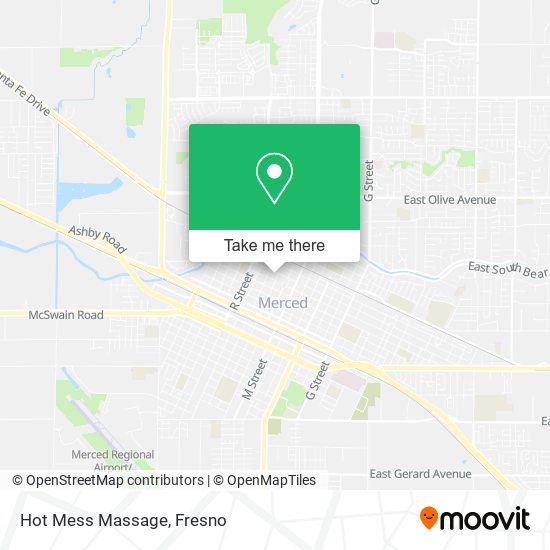 Hot Mess Massage map