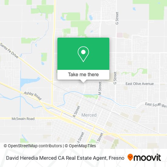 David Heredia Merced CA Real Estate Agent map