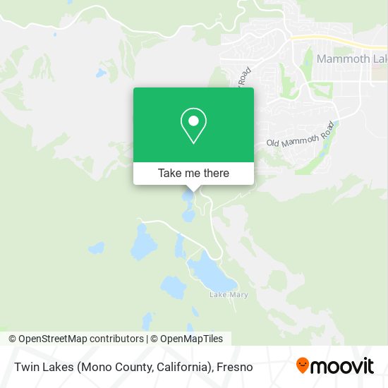 Twin Lakes (Mono County, California) map