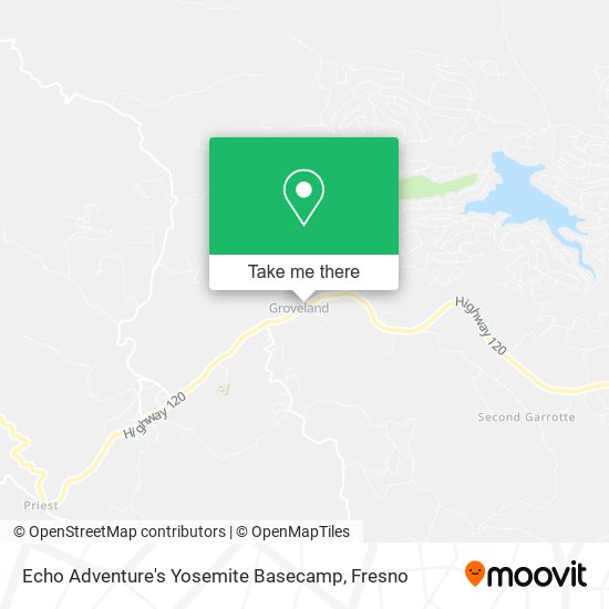 Mapa de Echo Adventure's Yosemite Basecamp