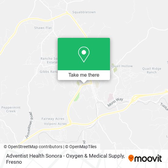 Adventist Health Sonora - Oxygen & Medical Supply map