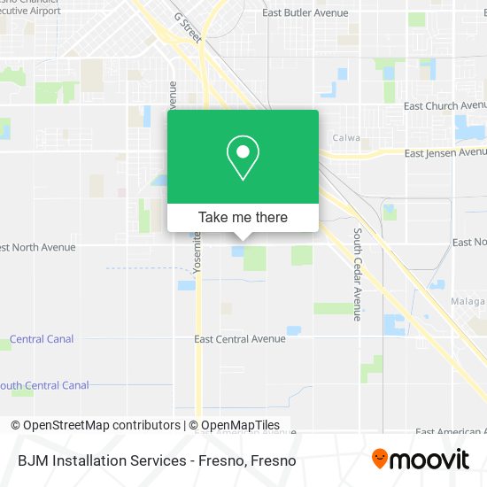 Mapa de BJM Installation Services - Fresno