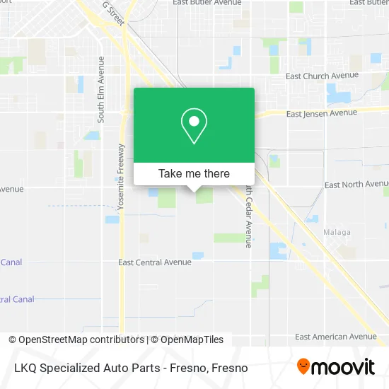 Mapa de LKQ Specialized Auto Parts - Fresno