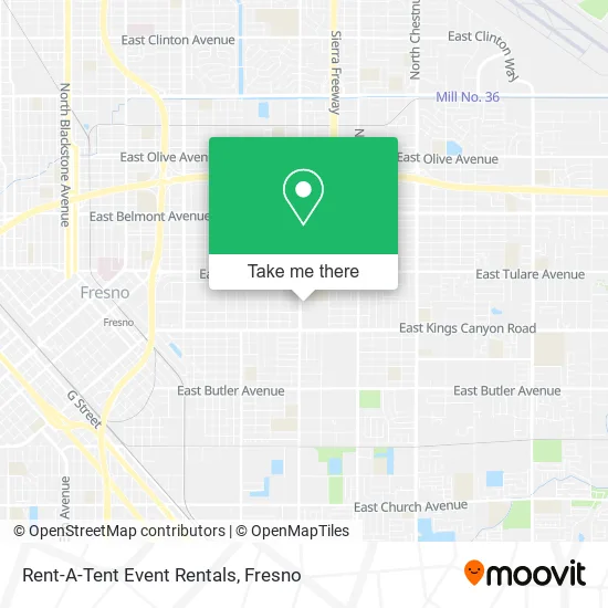 Rent-A-Tent Event Rentals map