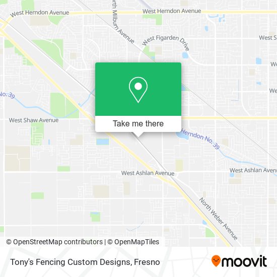 Tony's Fencing Custom Designs map