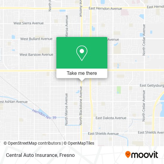 Central Auto Insurance map