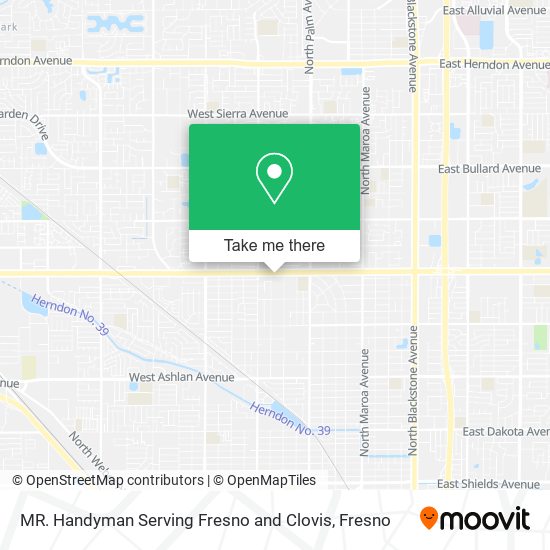 MR. Handyman Serving Fresno and Clovis map