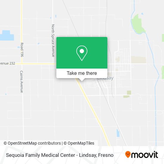 Sequoia Family Medical Center - Lindsay map