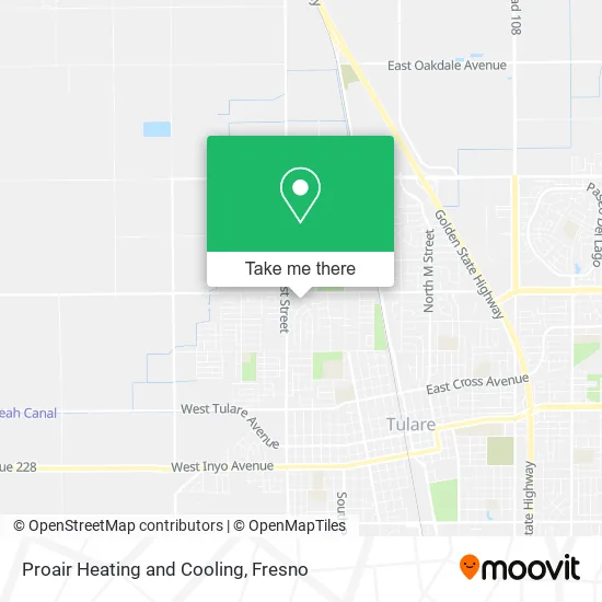 Proair Heating and Cooling map