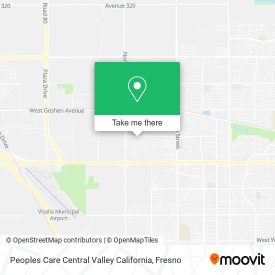 Peoples Care Central Valley California map