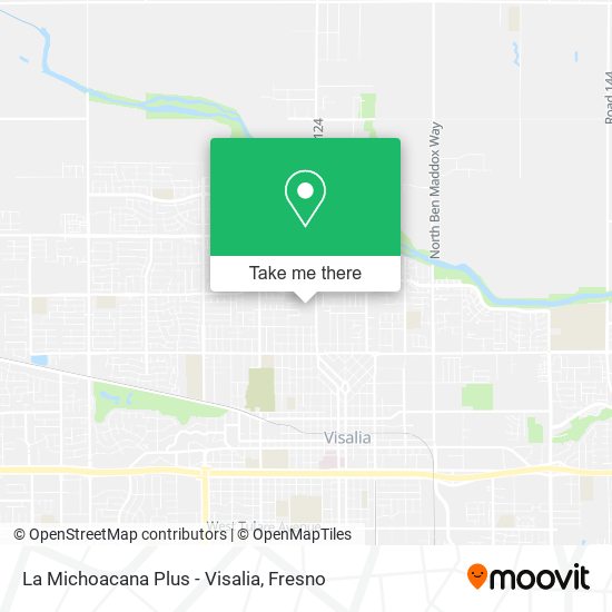 La Michoacana Plus - Visalia map