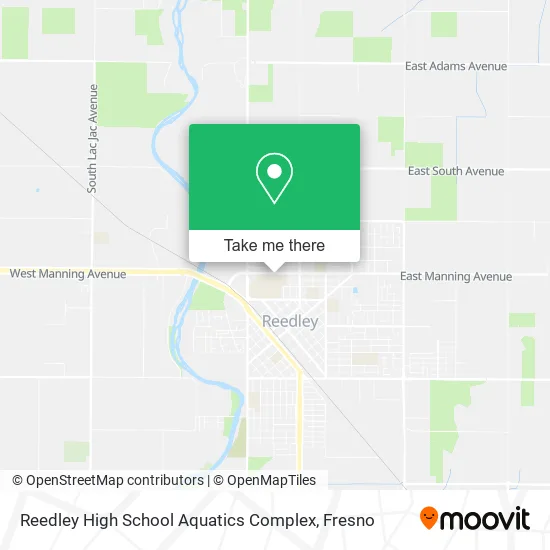 Reedley High School Aquatics Complex map