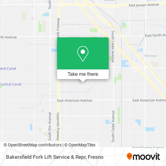 Bakersfield Fork Lift Service & Repr map