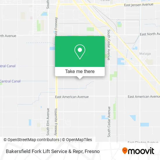 Bakersfield Fork Lift Service & Repr map