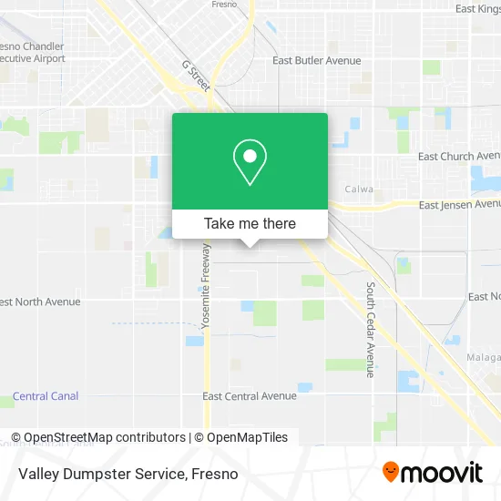 Valley Dumpster Service map