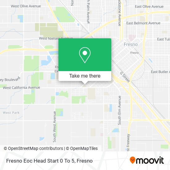 Mapa de Fresno Eoc Head Start 0 To 5