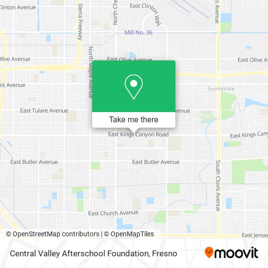 Central Valley Afterschool Foundation map