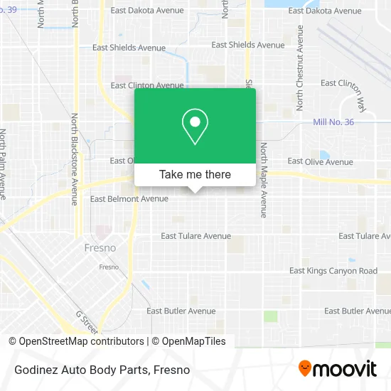Godinez Auto Body Parts map