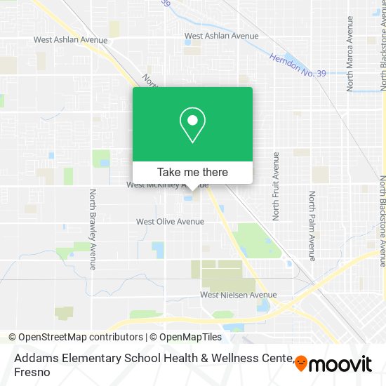 Addams Elementary School Health & Wellness Cente map