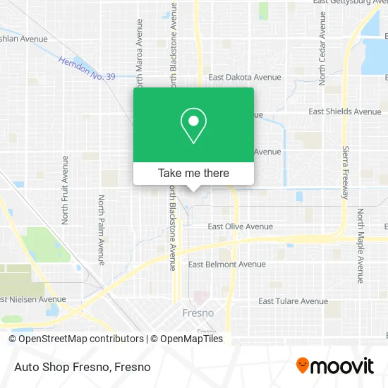 Auto Shop Fresno map