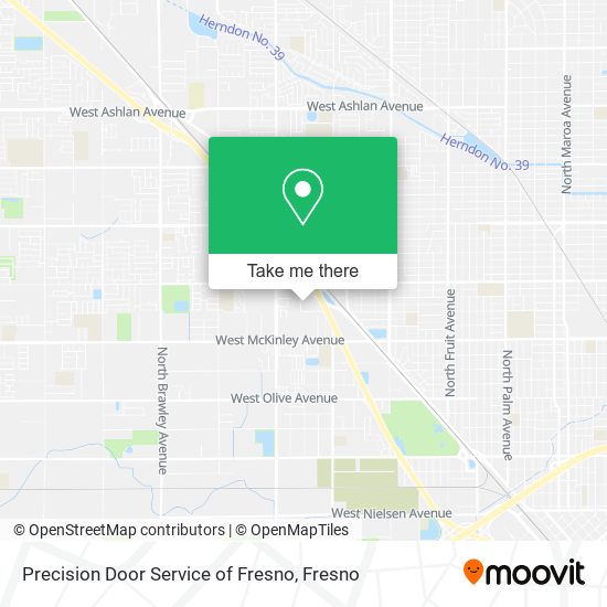 Precision Door Service of Fresno map
