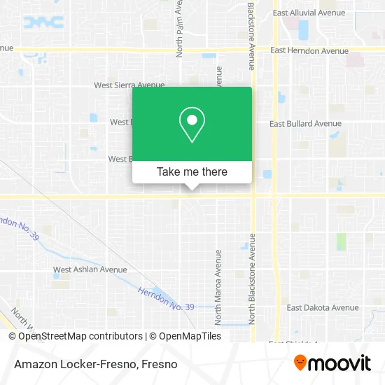 Amazon Locker-Fresno map