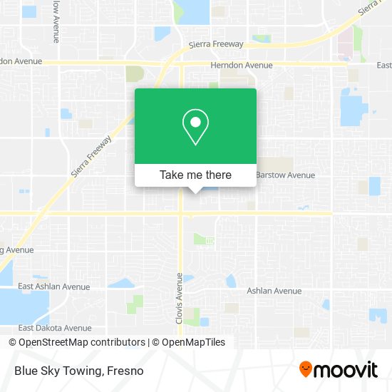 Blue Sky Towing map