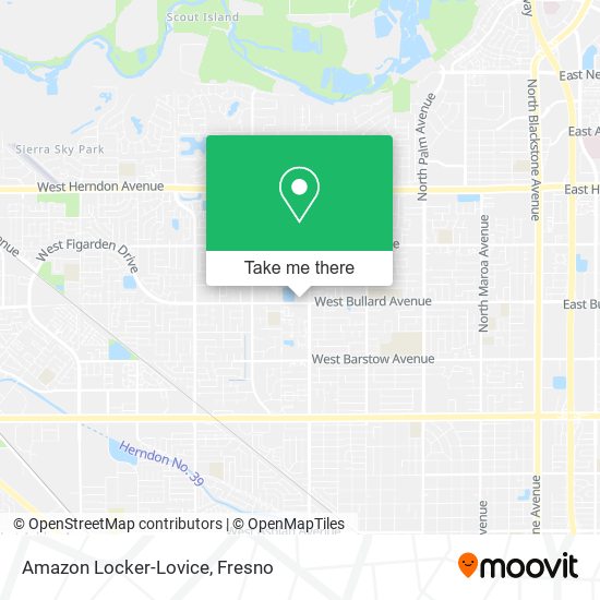 Mapa de Amazon Locker-Lovice