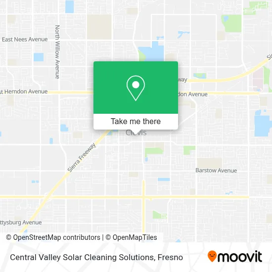 Central Valley Solar Cleaning Solutions map