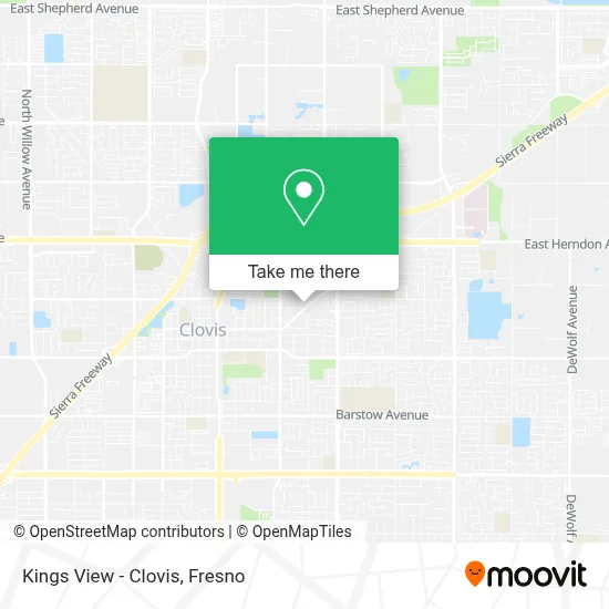 Kings View - Clovis map