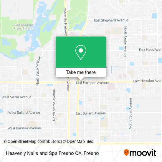 Mapa de Heavenly Nails and Spa Fresno CA