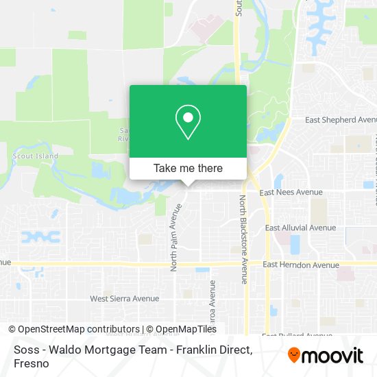Soss - Waldo Mortgage Team - Franklin Direct map
