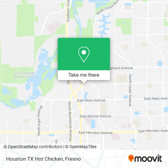 Houston TX Hot Chicken map