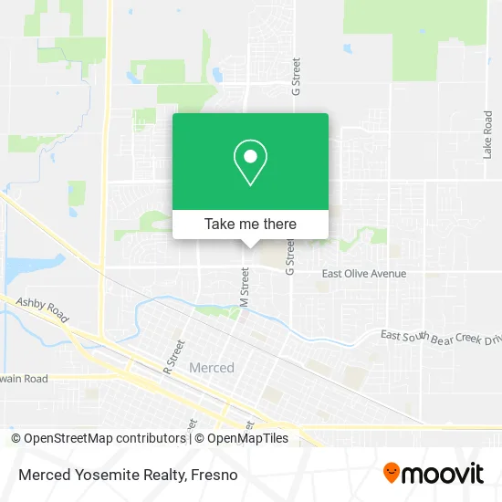 Merced Yosemite Realty map