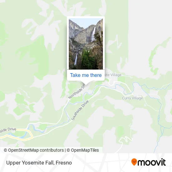 Upper Yosemite Fall map