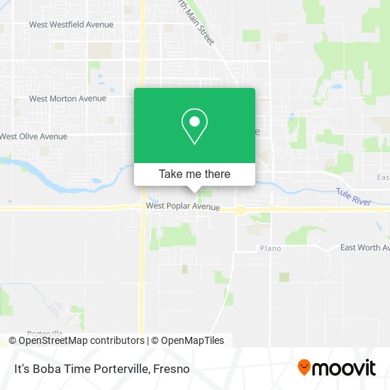 Mapa de It's Boba Time Porterville