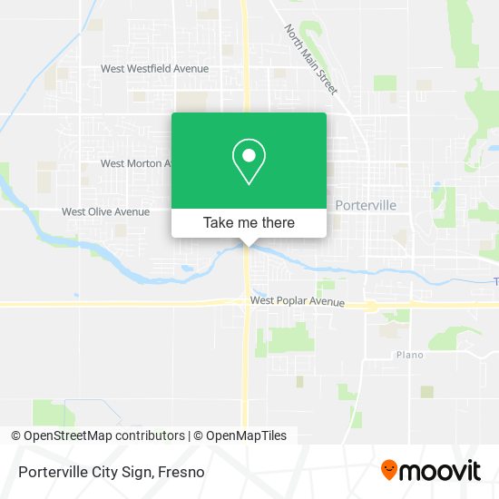 Mapa de Porterville City Sign